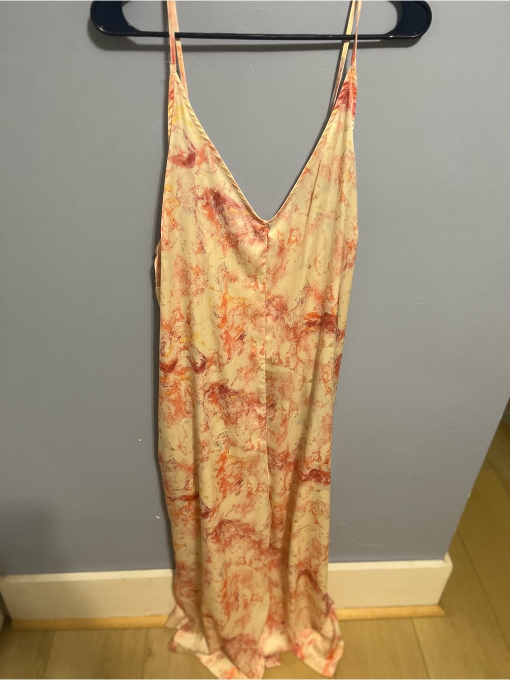 stars above Yellow and Orange Marble Slip one piece pant set intimate